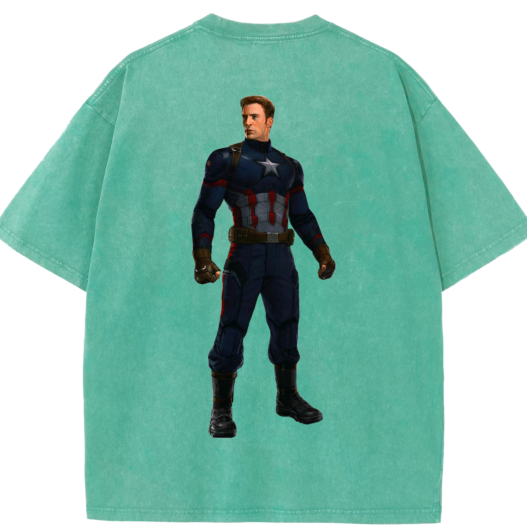 （画像用） アベンジャーズ The Avengers 綿100% ヴィンテージ風 半袖Tシャツ（背面プリント）